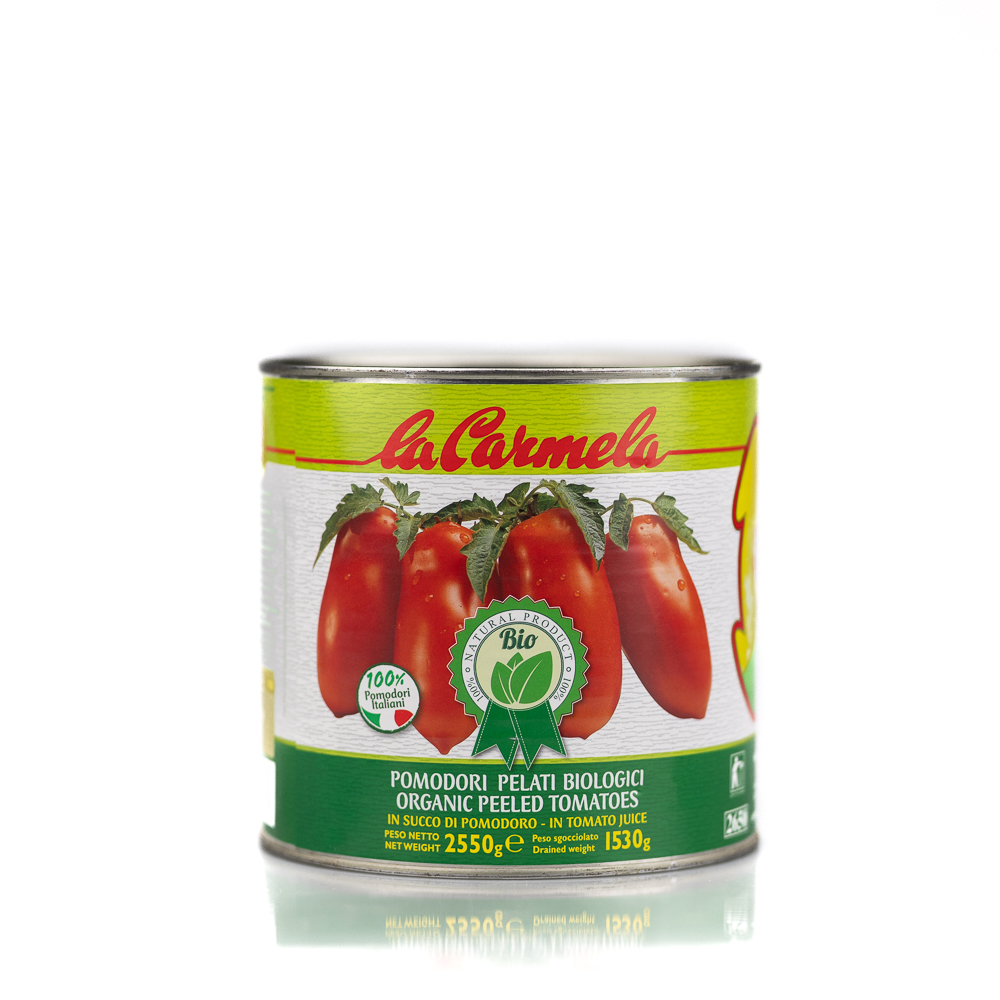 Geschälte BIO Tomaten aus Italien "La Carmela"